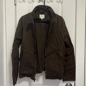 Billy Reid Brown Zip Up pilot jacket
